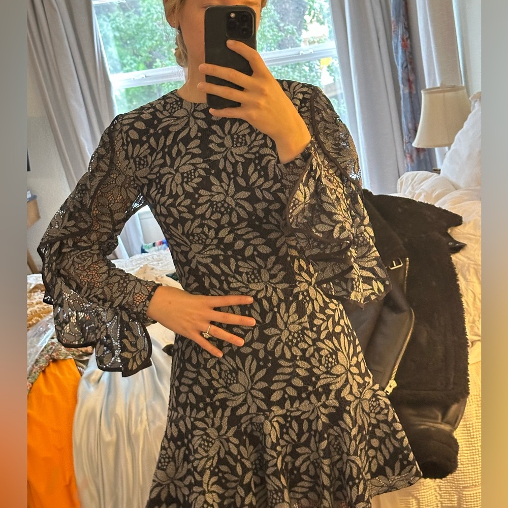 KEEPSAKE the Label Navy Floral Lace Dress